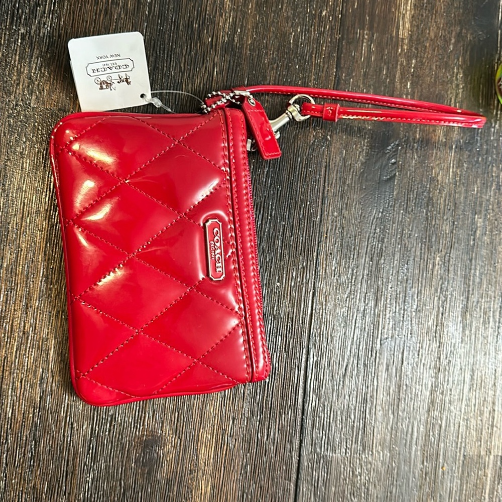 Coach Corner Zip Wristlet